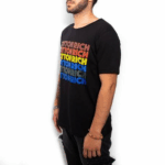 T-Shirt Basic Noir « Unconventional » – Cotton-Rich - 1