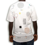 T-Shirt Oversize Blanc « Geometric » – Cotton-Rich - 1