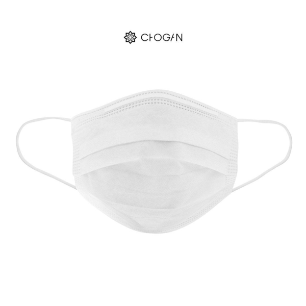 Masque chirurgical jetable blanc - 50 pièces