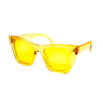 Lunettes de Soleil Femme « Squarekitty » – Audace Jaune et Design Félin - 1