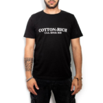 T-Shirt Cotton-Rich noir imprimé - 1