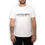 T-Shirt Cotton-Rich blanc imprimé - 1