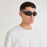 Lunettes de Soleil « Rimini » – Monture Noire Brillante & Verres Gris - 3