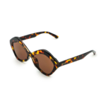 Lunettes de Soleil Femme ‘Alghero’ – Monture Écaille & Verres Bruns - 1