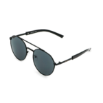 Lunettes de Soleil Unisexe « Trento » – Monture Noire & Verres Gris - 1