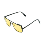 Lunettes de Soleil Homme « Messina » – Monture Noire & Verres Jaunes - 1