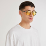 Lunettes de Soleil Homme « Messina » – Monture Noire & Verres Jaunes - 3