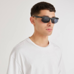 Lunettes de Soleil « Riccione » – Monture Noire Mate & Verres Gris - 3