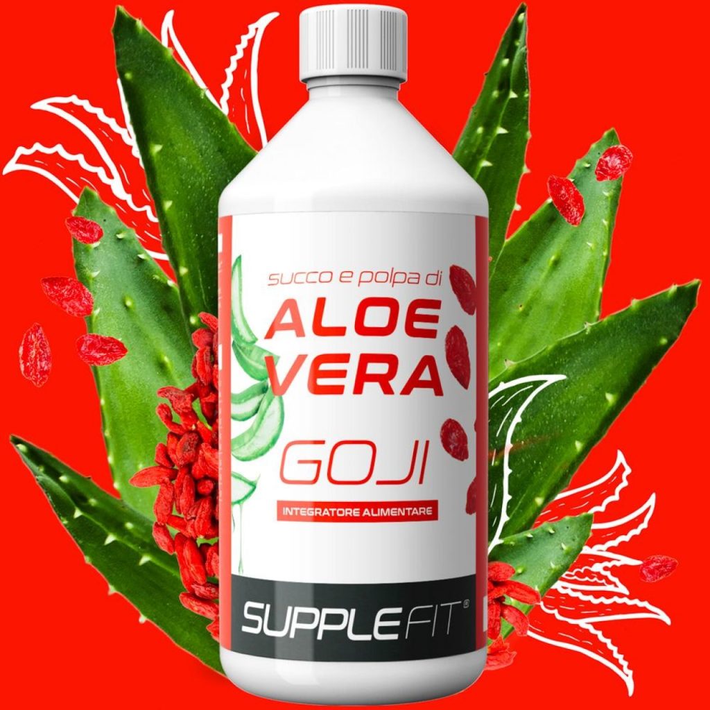 Jus et Pulpe d’Aloe Vera avec Jus de Goji – 1L
