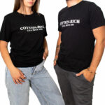 T-Shirt Cotton-Rich noir imprimé