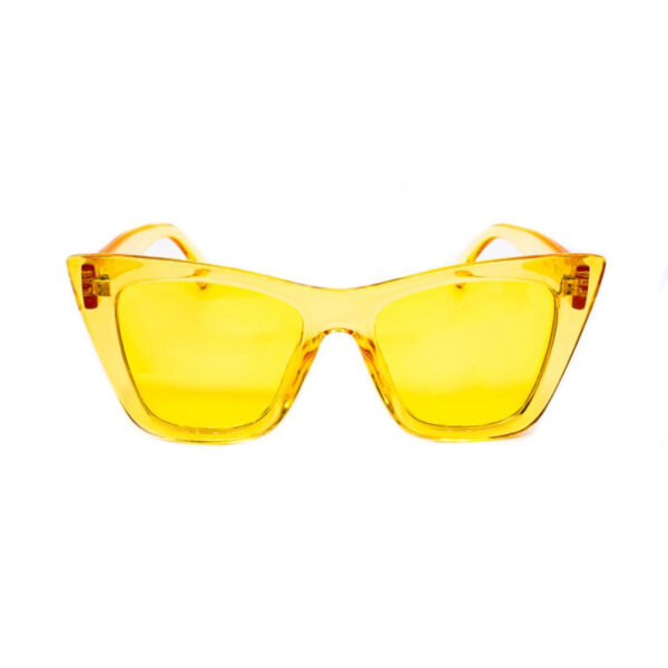 Lunettes de Soleil Femme « Squarekitty » – Audace Jaune et Design Félin