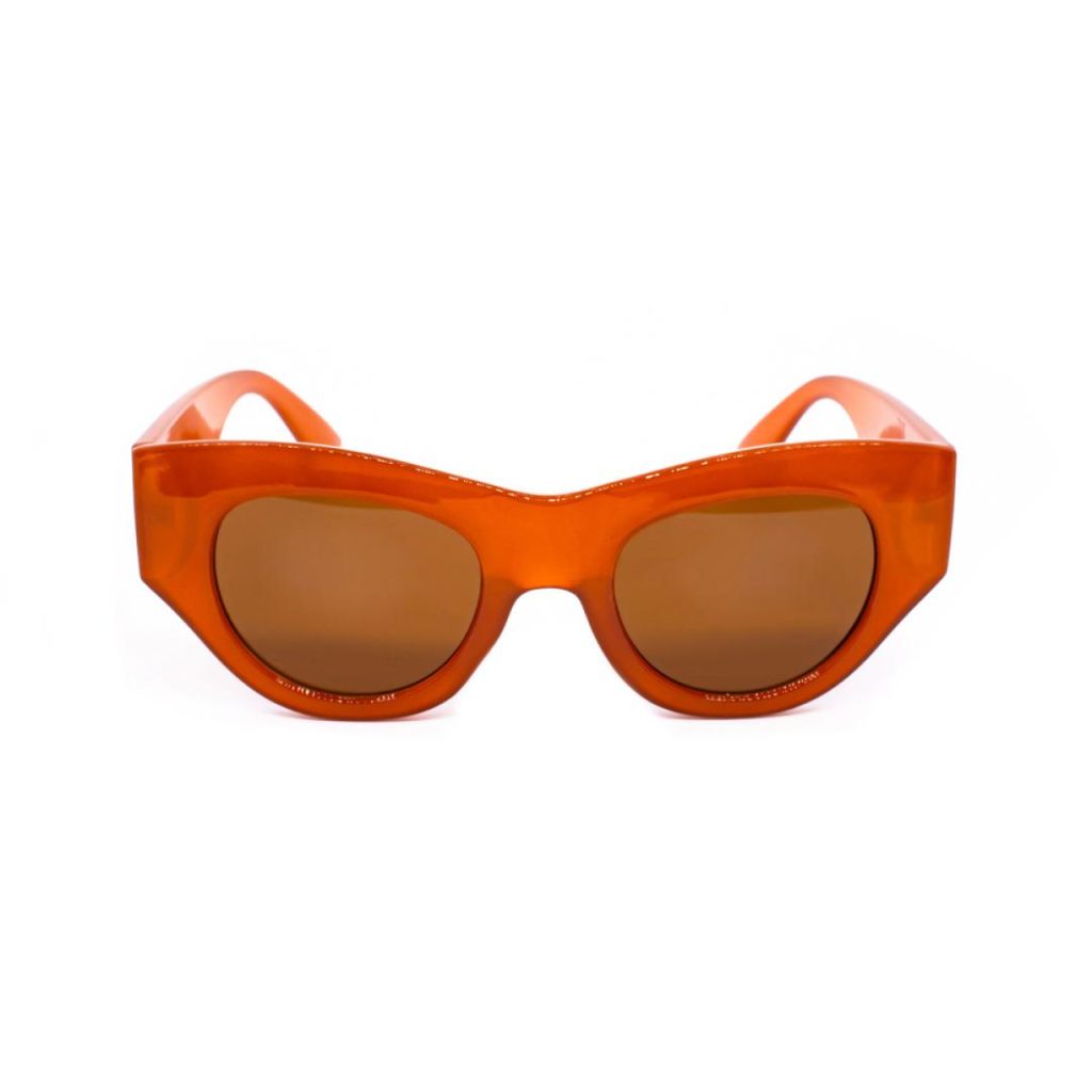 Lunettes de Soleil Femme « Miranda » – Orange Éclatant & Charisme