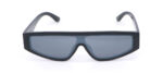 Lunettes de Soleil « Trap » Shiny Black – Monture Noire Brillante & Verres Miroir