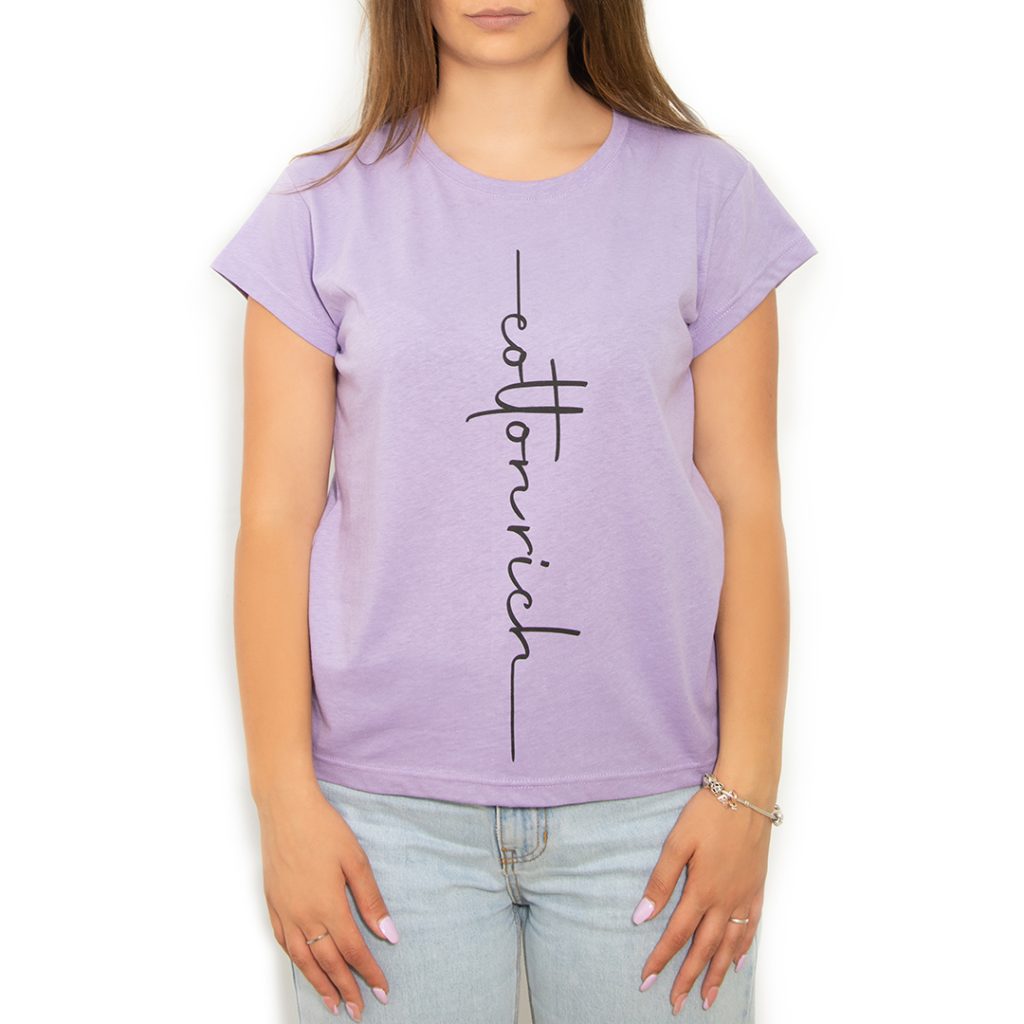T-Shirt Basic Lilas « Classic » – Cotton-Rich