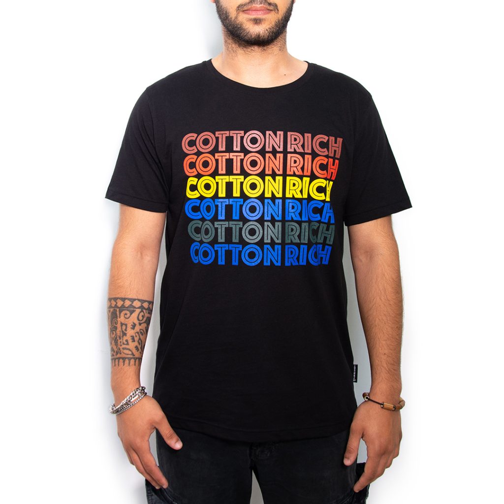 T-Shirt Basic Noir « Unconventional » – Cotton-Rich