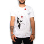 T-Shirt Oversize Blanc « Space » – Cotton-Rich