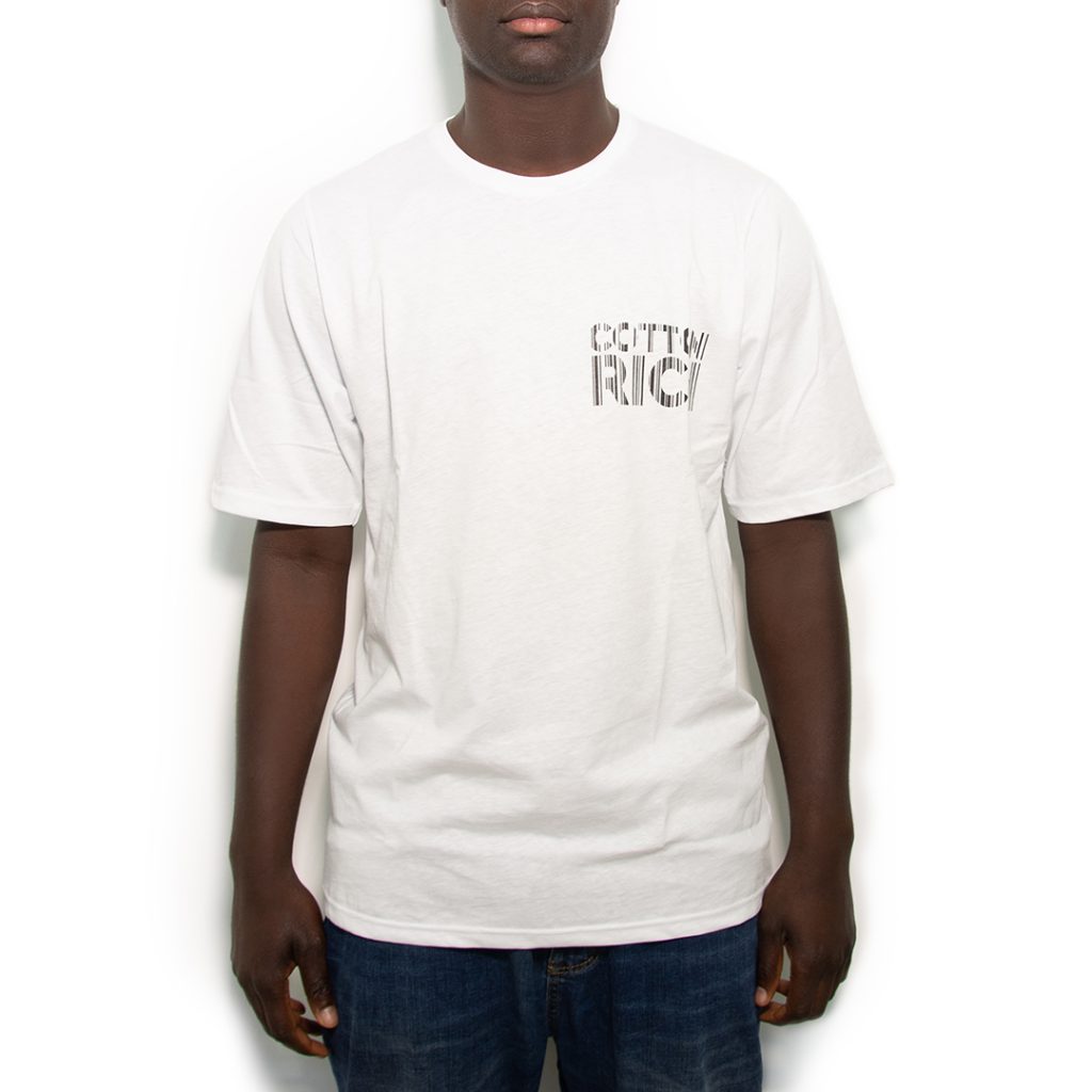 T-Shirt Oversize Blanc « Geometric » – Cotton-Rich