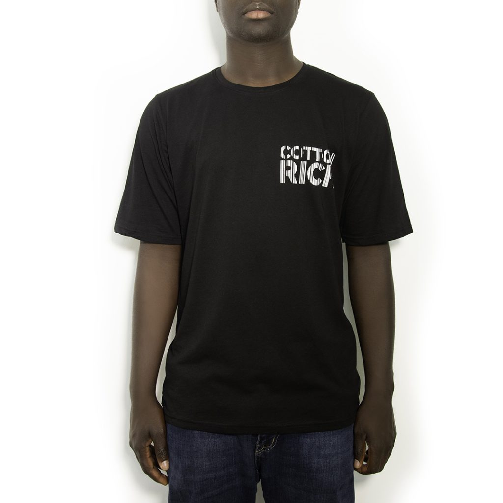 T-Shirt Oversize Noir « Geometric » – Cotton-Rich