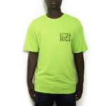 T-Shirt Oversize Vert Lime « Geometric » – Cotton-Rich