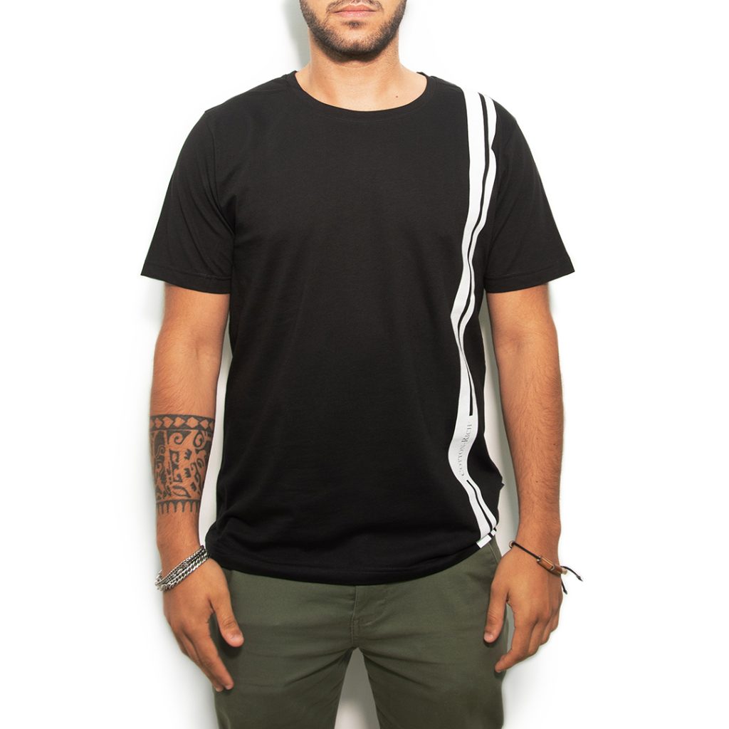 T-Shirt Oversize Noir « Minimal » – Cotton-Rich