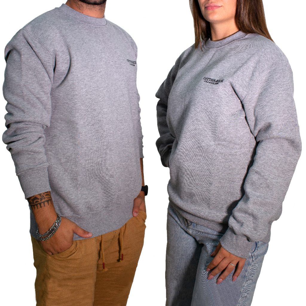Sweat-shirt Cotton-Rich gris