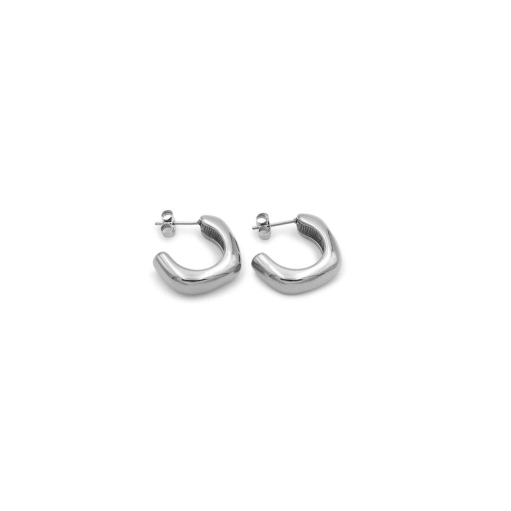 Boucles d’Oreilles « Squared Hoop » en Acier Inoxydable