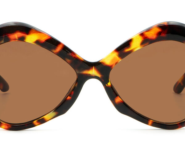 Lunettes de Soleil Femme ‘Alghero’ – Monture Écaille & Verres Bruns