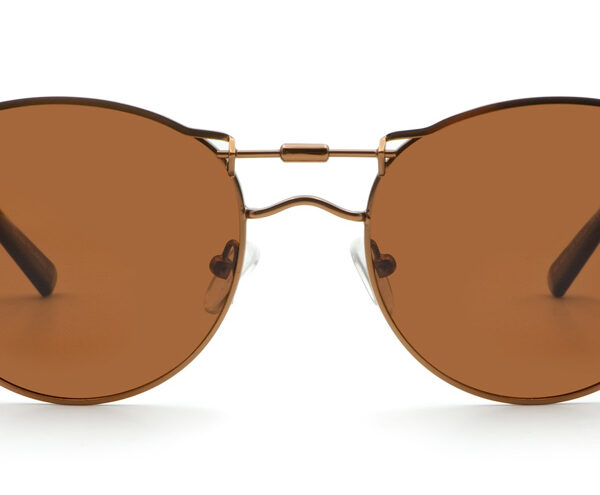 Lunettes de Soleil Homme « Torino » – Monture Bronze & Verres Marron