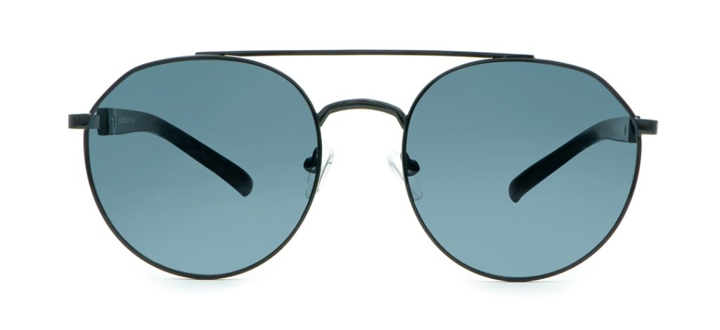 Lunettes de Soleil Unisexe « Trento » – Monture Noire & Verres Gris