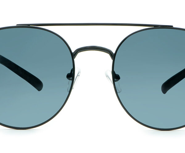 Lunettes de Soleil Unisexe « Trento » – Monture Noire & Verres Gris