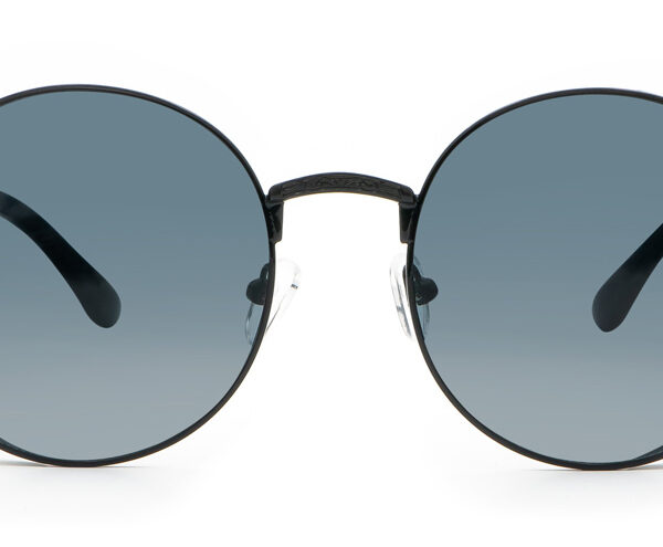 Lunettes de Soleil Unisexes « Perugia » – Monture Métal Noir & Verres Gris