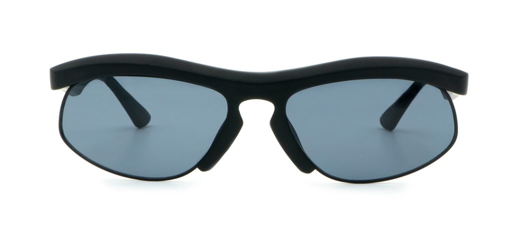 Lunettes de Soleil « Riccione » – Monture Noire Mate & Verres Gris