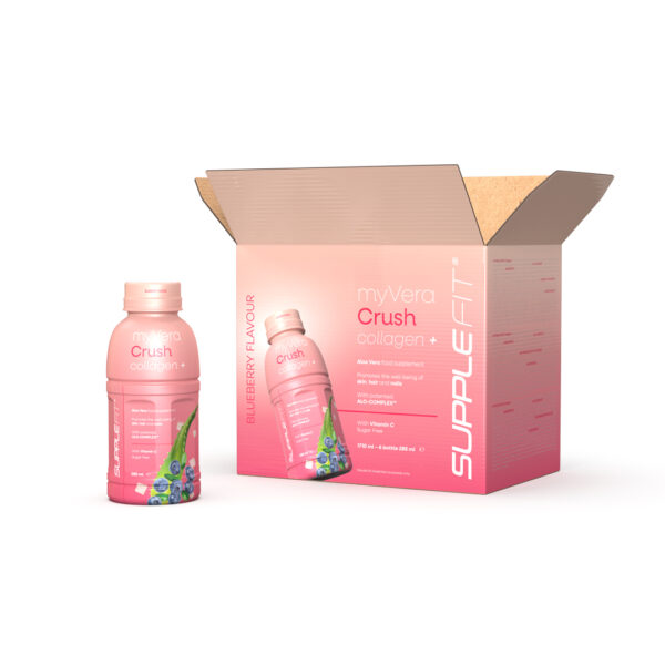 MYVERA CRUSH Collagen+ – Complément Alimentaire pour la Beauté – 6 x 285ml