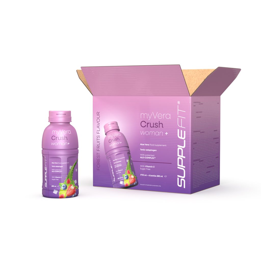 MYVERA CRUSH Woman+ – Complément Alimentaire Fruits Rouges – 6 x 285ml