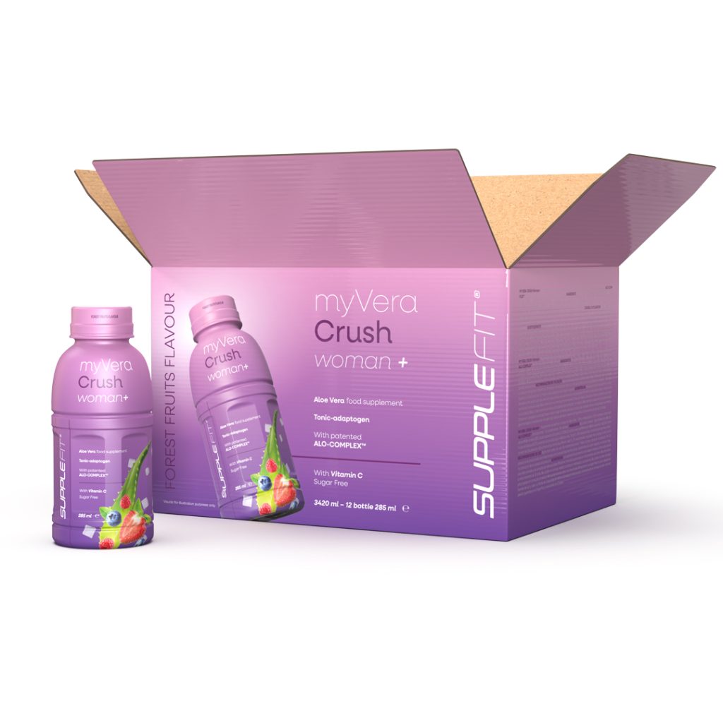 MYVERA CRUSH Woman+ – Complément Alimentaire Fruits Rouges – 12 x 285ml