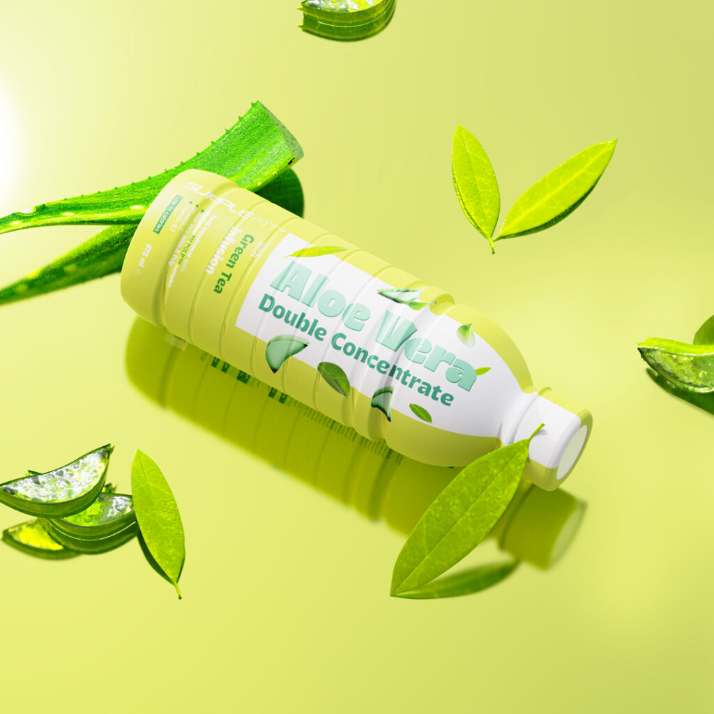 jus et pulpe d’aloe vera avec thé vert – 675ml